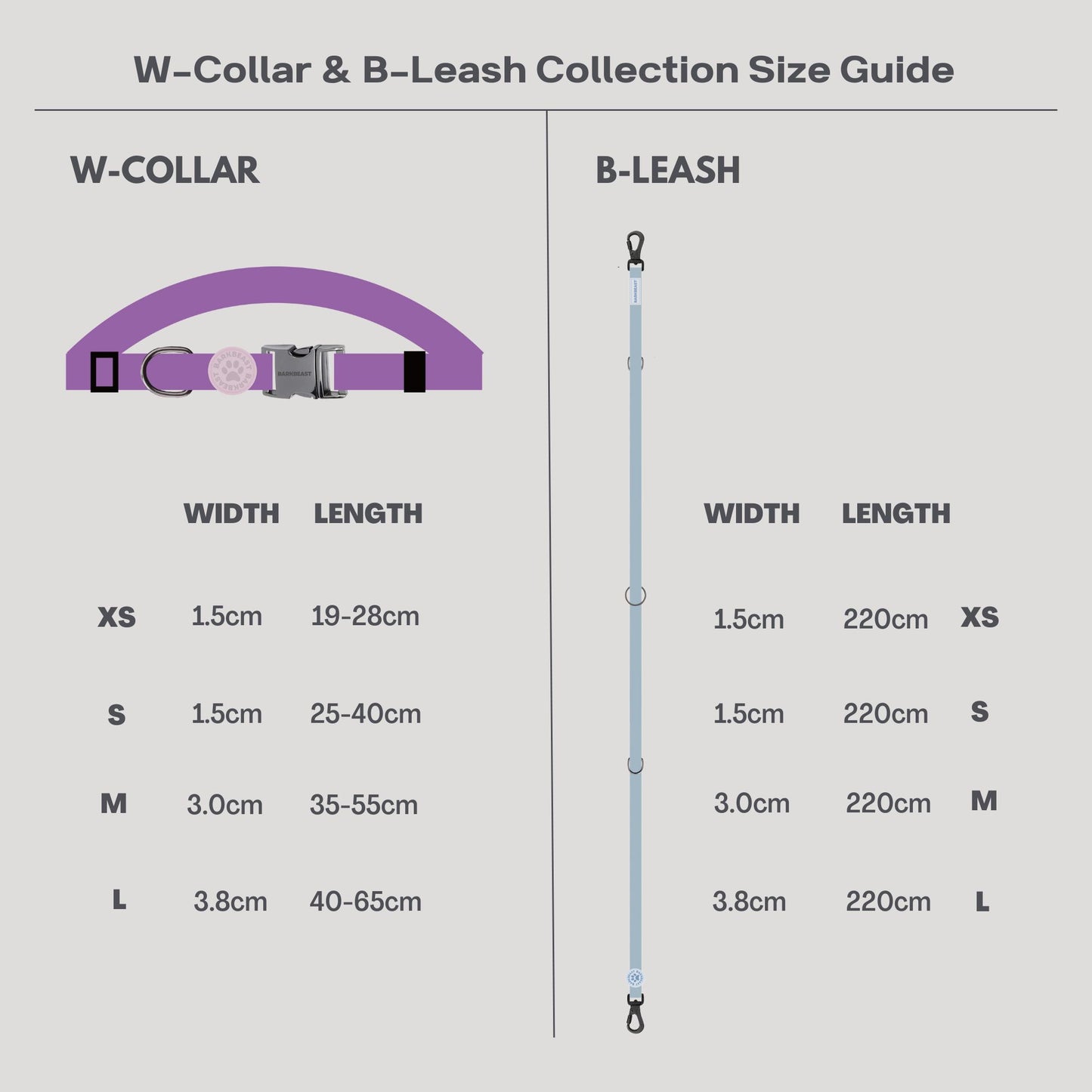 W-Collar & B-Leash in Violet
